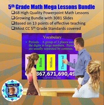 Preview of 5th Grade Mega Powerpoint Lesson Bundle - 68 Lessons - 3081 Slides