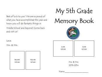 Preview of 5th Grade Memory Book