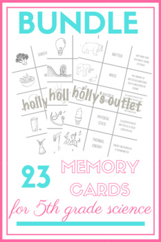 Preview of 5th Grade Memory Game Bundle // Includes 5.5A, 5.5BC and 5.6A