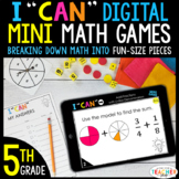 5th Grade Mini I CAN Math Games & Centers | 46 Game DIGITA