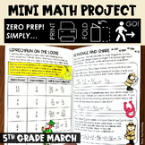St. Patrick's Day 5th Grade Mini Math Project Math Test Pr