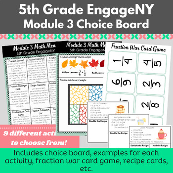 Preview of Grade 5 Module 3: Eureka/EngageNY Choice Board Addition & Subtraction Games