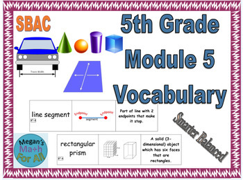 Preview of 5th Grade Module 5 Vocabulary Cards - Engage NY - SBAC - Editable