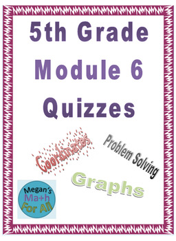 Preview of 5th Grade Module 6 Quizzes for Topics A to E - Editable