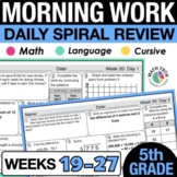 5th Grade Math Morning Work | 5th Grade Spiral Review | Ma