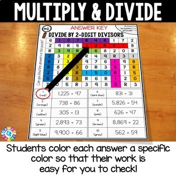 5th grade multi digit multiplication and long division 5nbt5 5nbt6