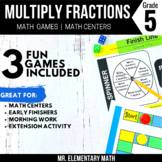5th Grade Multiply Fractions Games and Centers