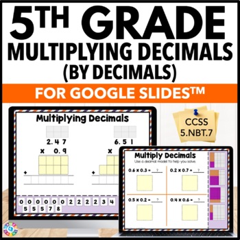 Preview of Multiplying with Decimals by Decimals Worksheet Activities 5th Grade Math Review
