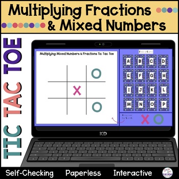 Preview of Multiplying Fractions and Mixed Numbers Game | Google Slides