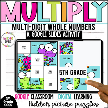 Preview of 5th Grade Multiplying Whole Numbers Digital Activity 