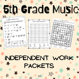 Elementary Music Sub Plan: Independent Work Packet for 5th Grade