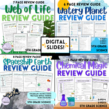 Preview of 5th Grade Mystery Science DIGITAL Study Guide/Review BUNDLE