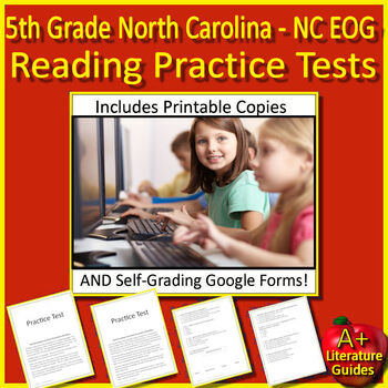 Preview of 5th Grade NC EOG Reading Practice Tests (North Carolina End of Grade Review)