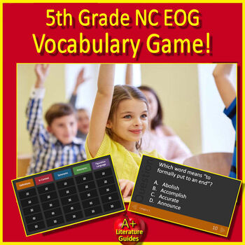 Preview of 5th Grade NC EOG Reading Test Prep Vocabulary Practice Review Game