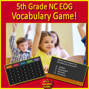 Preview of 5th Grade NC EOG Vocabulary Game - Reading Test Prep for North Carolina