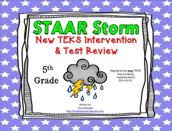 Preview of 5th Grade NEW TEKS STAAR Storm Intervention & Test Review