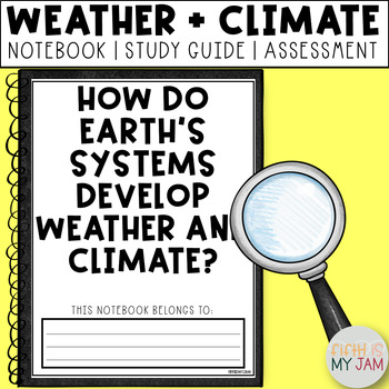 Preview of Weather and Climate | Printable Notebook ONLY Science Lesson