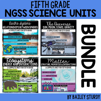 Preview of 5th Grade NGSS Science Unit Bundle