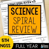 5th Grade Science NGSS Spiral Review | Morning Work Warmup