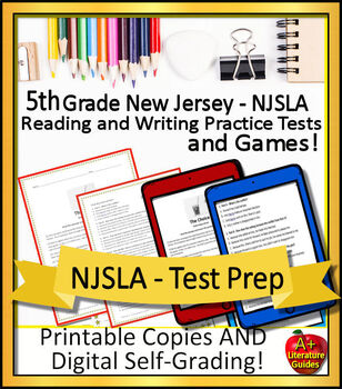 Preview of 5th Grade NJSLA Reading and Writing Practice Tests and Games - New Jersey Prep