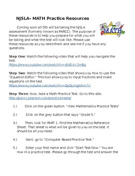 Preview of 5th Grade NJSLA Math Practice Resources