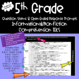 5th Grade NON-FICTION Question Stems & Open-Ended Response