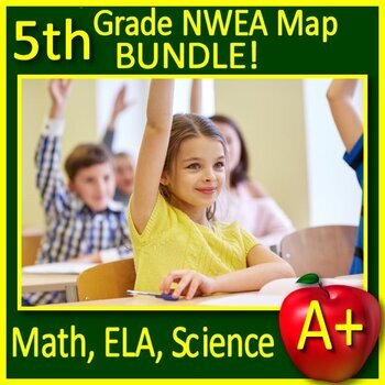 Preview of 5th Grade NWEA Map Bundle - Science, Reading, and Math Practice Tests and Games