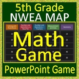 5th Grade NWEA MAP Math Test Prep Game for PowerPoint -  RIT Bands 171 - 230