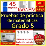 5th Grade NWEA MAP Math in Spanish: Pruebas de práctica de matemáticas Grado 5