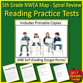 5th Grade NWEA MAP Reading Test Prep ELA Printable + SELF-GRADING GOOGLE FORMS!