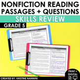 5th Grade Nonfiction Reading Comprehension Passages Strate