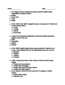 5th grade nonfiction reading comprehension and vocaubulary practice packet