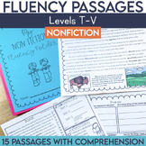 5th Grade Nonfiction Reading Fluency Passages | Level T-V 