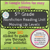 5th Grade Nonfiction Reading Unit Moving Up Levels Distance Learning