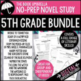 5th Grade Novel Study Bundle - Print AND Digital