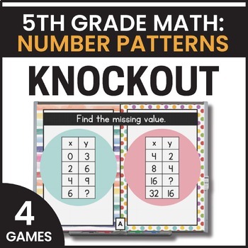 Preview of 5th Grade Number Patterns & Rules Games - 5th Grade Math Review Games