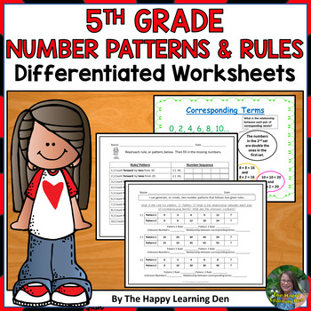 Preview of 5th Grade Number Patterns and Rules