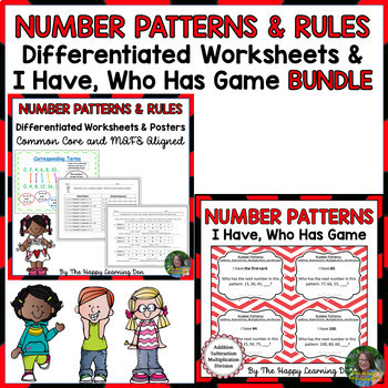 Preview of 5th Grade Number Patterns and Rules Activities BUNDLE
