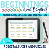 5th Grade Number and Operations in Base Ten Digital Maze a