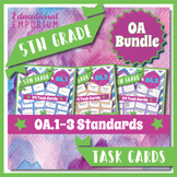 5th Grade OA Math Task Cards ⭐ Operations & Algebraic Thin