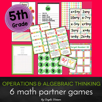 Preview of 5th Grade Operations & Algebraic Thinking: 6 math games