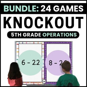 Preview of 5th Grade Operations Games Bundle - 5th Grade Math Review Games