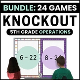 5th Grade Operations Games Bundle - 5th Grade Math Review Games