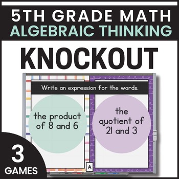 Preview of 5th Grade Operations and Algebraic Thinking Games - Evaluating Expressions