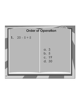 Preview of 5th Grade Order of Operations ActivExpression Assessment 2 5.OA.A.1