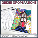 5th Grade Order of Operations Coloring Review for Halloween