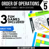 5th Grade Order of Operations Games and Centers