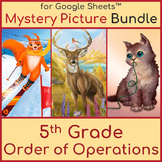 5th Grade Order of Operations | Mystery Picture Pixel Art Bundle