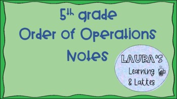 Preview of 5th Grade Order of Operations Presentation