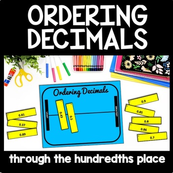 Preview of Ordering Decimals Game to Hundredths Place, Math Center, Place Value Activity